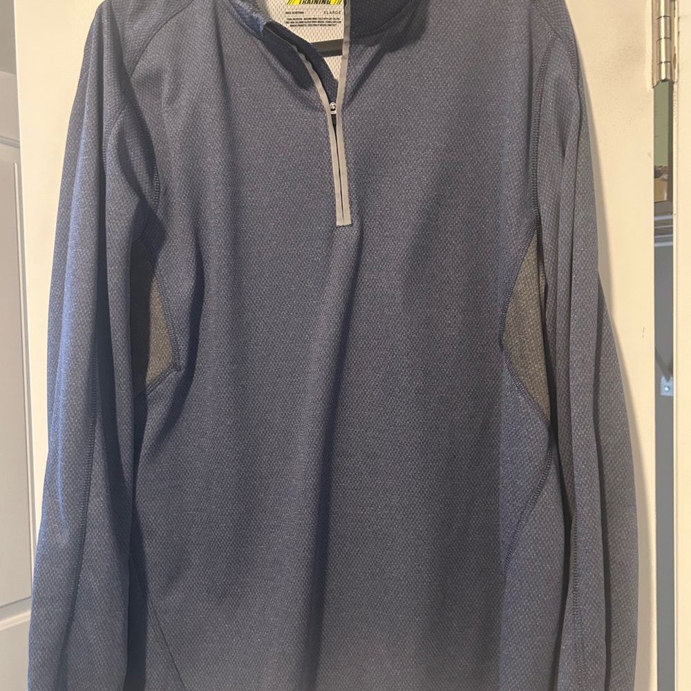 Tek Gear Textured Blue Quarter-Zip Top